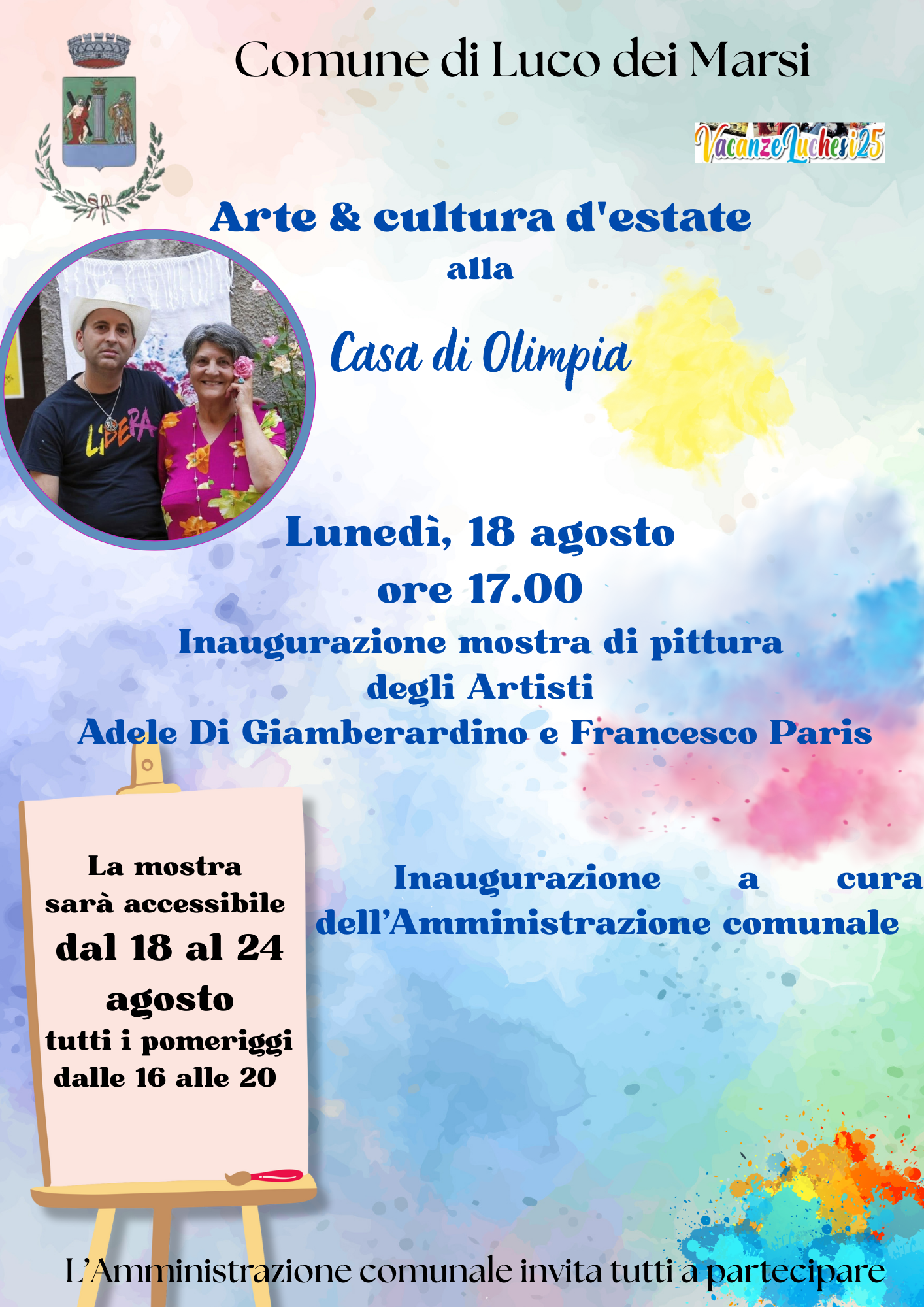 Mostra di pittura dal 18 al 24 agosto 